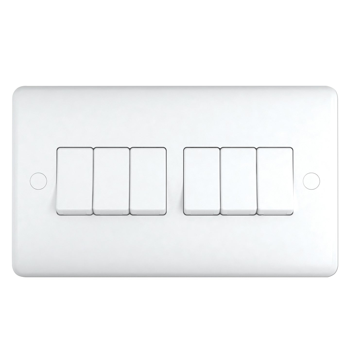 Chint Studio Range 6 Gang 2 Way Switch ST1062