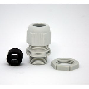 Wiska IP66 M20 2 x 1.5mm Grey Cable Gland for Flat Cable TKE/P20/FFD/2X1.5