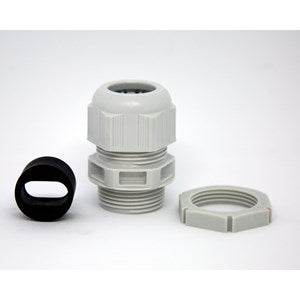 Wiska IP66 M25 6mm Grey Cable Gland for Flat Cable TKE/P25/FFD/6