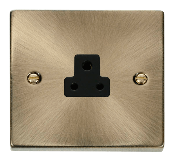 Click Deco 2A Round Pin Socket Black Inserts VPxx039BK