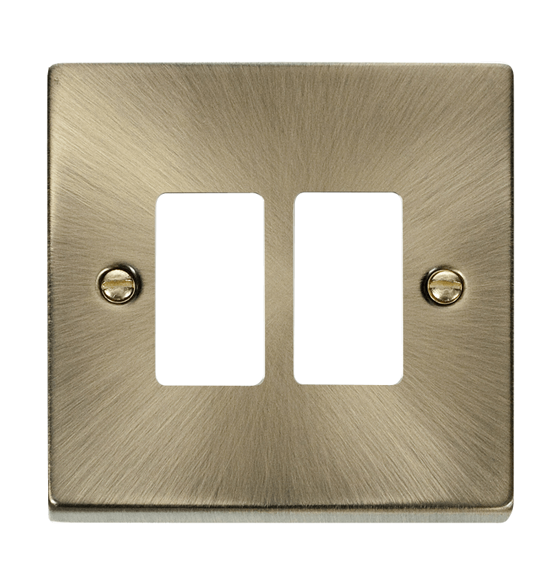 Click Deco Grid Pro 2 Gang Frontplate VPxx20402