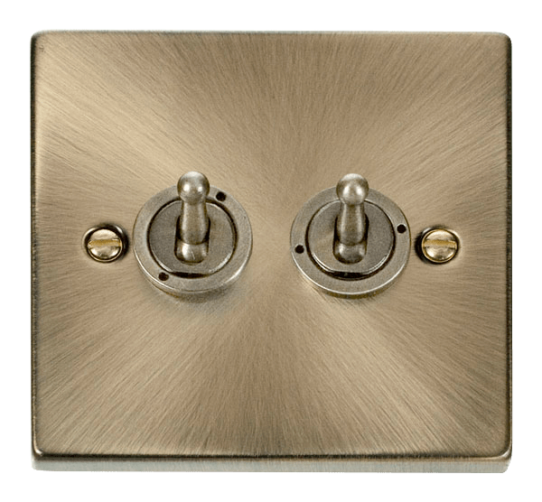 Click Deco 10AX 2 Gang 2 Way Toggle Switch VPxx422