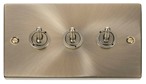 Click Deco 10AX 3 Gang 2 Way Toggle Switch VPxx423