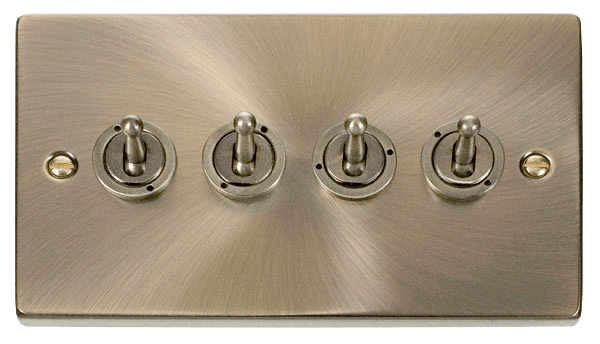Click Deco 10AX 4 Gang 2 Way Toggle Switch VPxx424