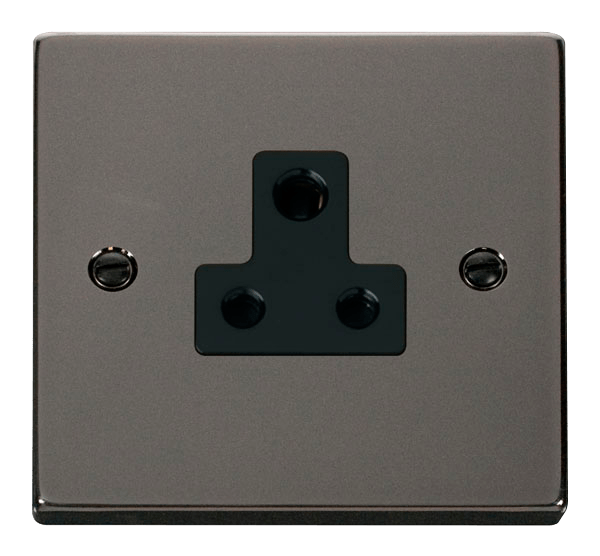 Click Deco 5A Round Pin Socket Black Inserts VPxx038BK