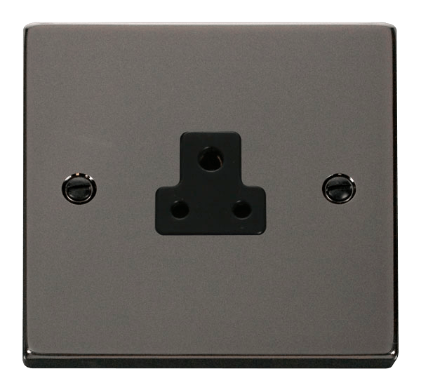 Click Deco 2A Round Pin Socket Black Inserts VPxx039BK