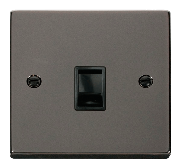 Click Deco Single RJ11 Socket Outlet Black Inserts VPxx115BK