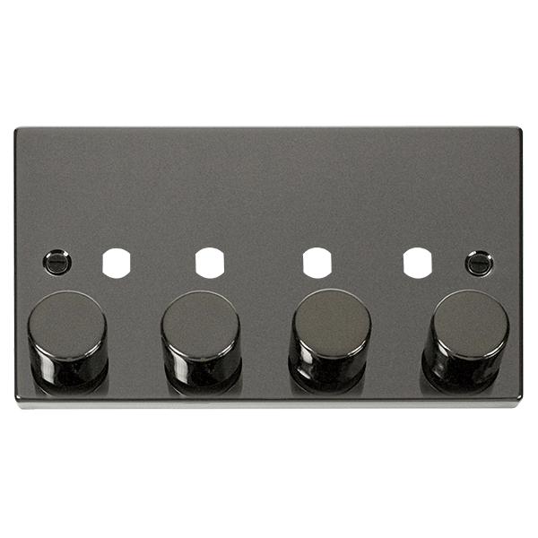 Click Deco 4 Gang Unfurnished Dimmer Plate & Knobs VPxx154PL
