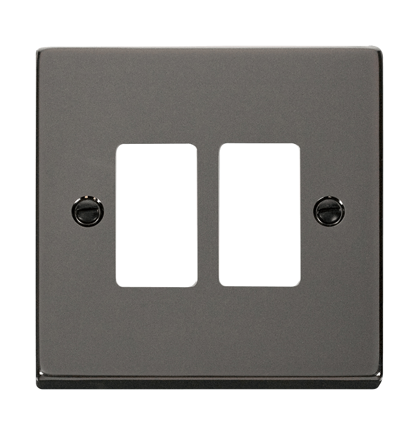 Click Deco Grid Pro 2 Gang Frontplate VPxx20402