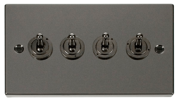 Click Deco 10AX 4 Gang 2 Way Toggle Switch VPxx424