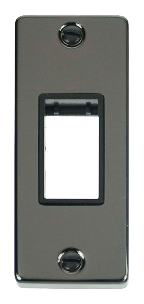 Click Deco MiniGrid 1 Gang Architrave Plate Single Aperture Black Inserts VPxx471BK