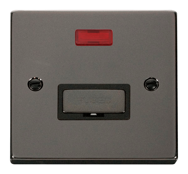 Click Deco 13A Fused Spur Connection Unit with Neon Black Inserts VPxx753BK