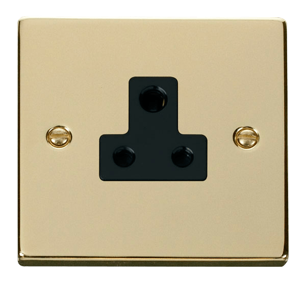 Click Deco 5A Round Pin Socket Black Inserts VPxx038BK