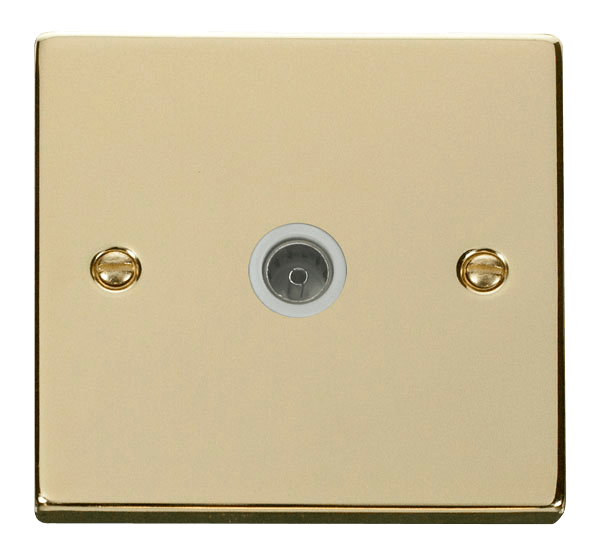 Click Deco Single Coaxial Outlet White Inserts VPxx065WH