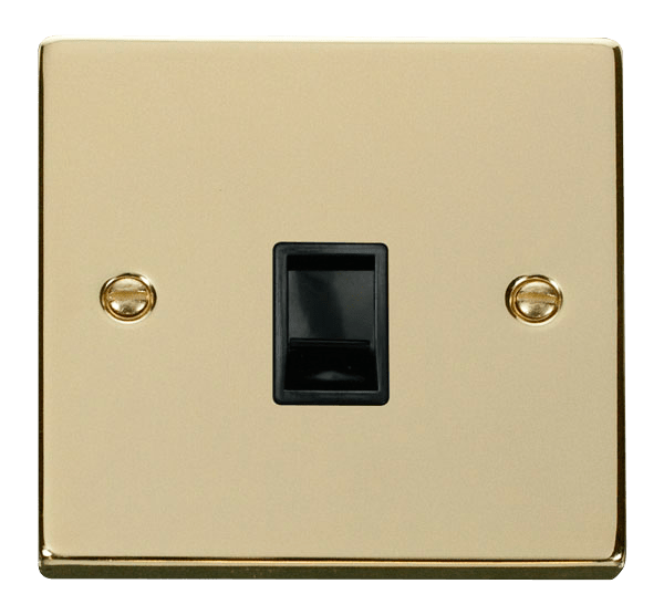 Click Deco Single RJ11 Socket Outlet Black Inserts VPxx115BK