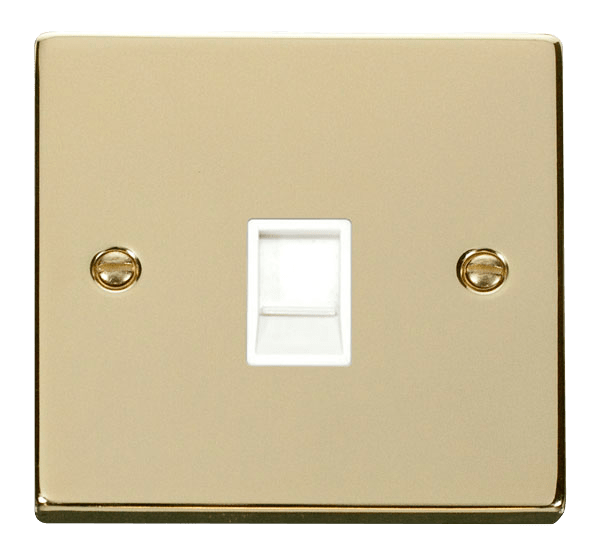Click Deco Single RJ11 Socket Outlet White Inserts VPxx115WH
