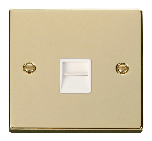 Click Deco Single Secondary Telephone Outlet White Inserts VPxx125WH