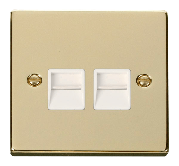 Click Deco Twin Master Telephone Outlet White Inserts VPxx121WH