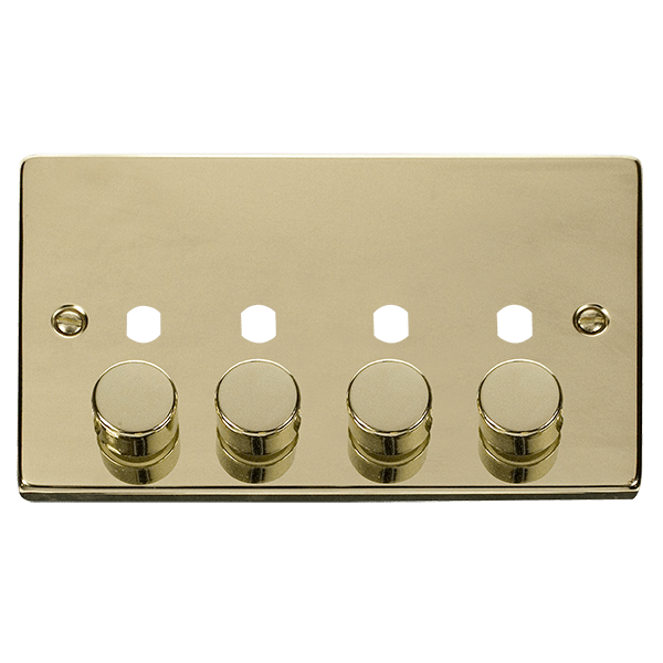 Click Deco 4 Gang Unfurnished Dimmer Plate & Knobs VPxx154PL
