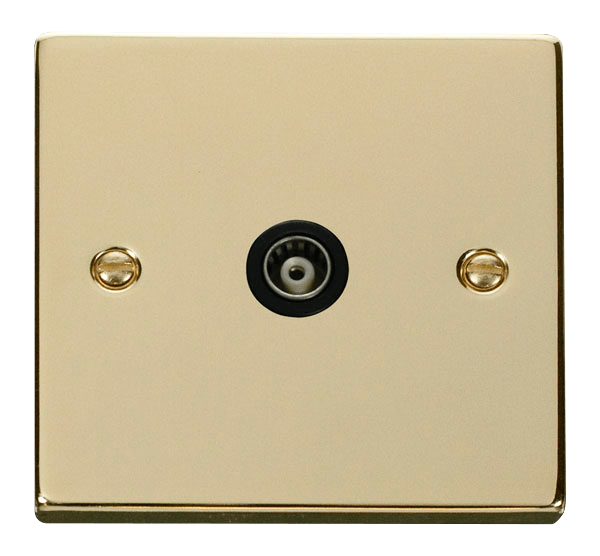 Click Deco Single Isolated Coaxial Outlet Black Inserts VPxx158BK