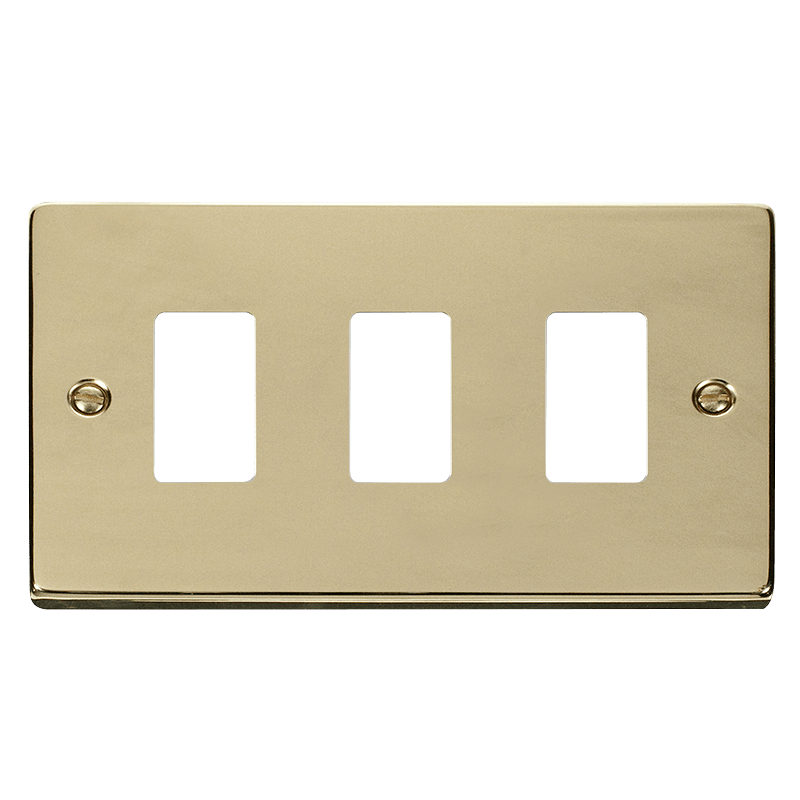 Click Deco Grid Pro 3 Gang Frontplate VPxx20403