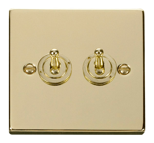Click Deco 10AX 2 Gang 2 Way Toggle Switch VPxx422