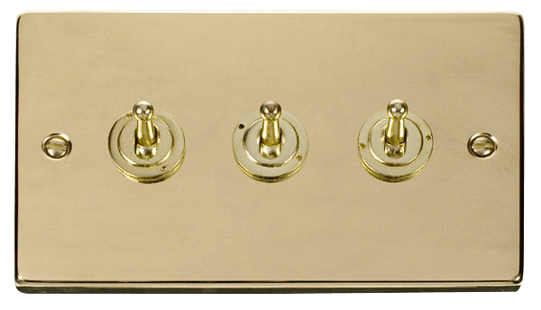 Click Deco 10AX 3 Gang 2 Way Toggle Switch VPxx423