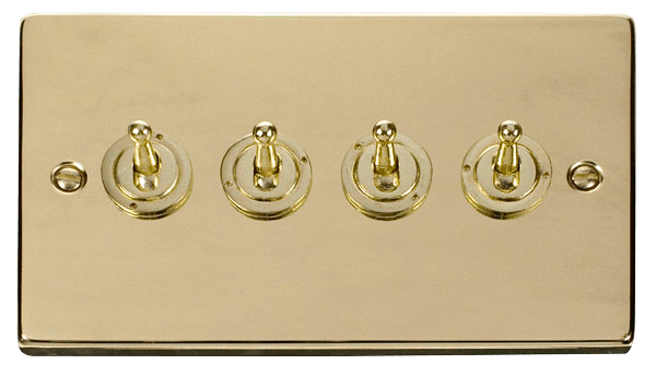 Click Deco 10AX 4 Gang 2 Way Toggle Switch VPxx424