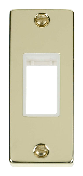 Click Deco MiniGrid 1 Gang Architrave Plate Single Aperture White Inserts VPxx471WH