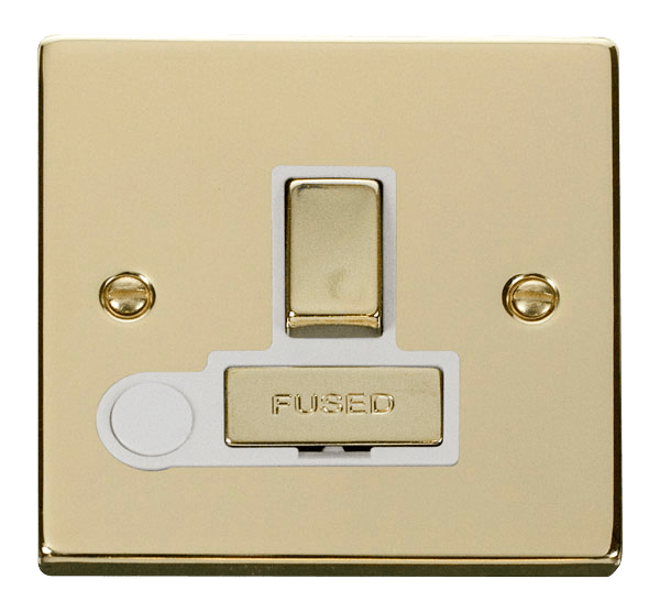Click Deco 13A Switched Fused Spur Connection Unit with Flex Outlet White Inserts VPxx551WH