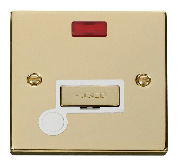 Click Deco 13A Fused Spur Connection Unit with Neon & Flex Outlet White Inserts VPxx553WH