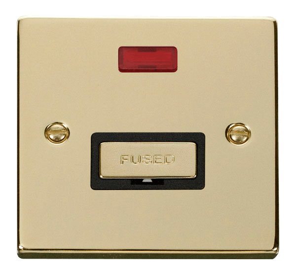 Click Deco 13A Fused Spur Connection Unit with Neon Black Inserts VPxx753BK
