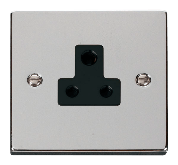 Click Deco 5A Round Pin Socket Black Inserts VPxx038BK