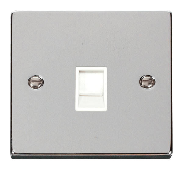 Click Deco Single RJ11 Socket Outlet White Inserts VPxx115WH