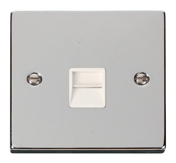 Click Deco Single Secondary Telephone Outlet White Inserts VPxx125WH