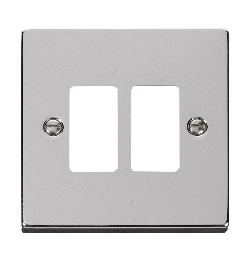 Click Deco Grid Pro 2 Gang Frontplate VPxx20402