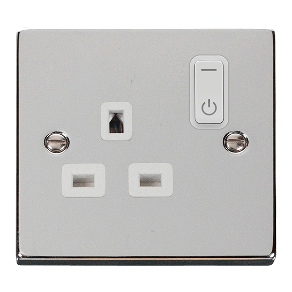 Click Smart Plus Deco 13A 1 Gang Zigbee Switched Socket White Inserts VPxx30535WH