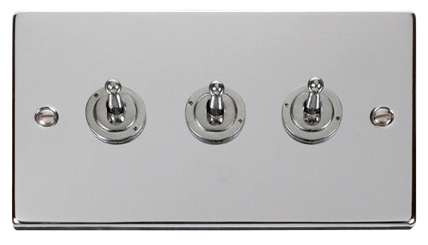 Click Deco 10AX 3 Gang 2 Way Toggle Switch VPxx423