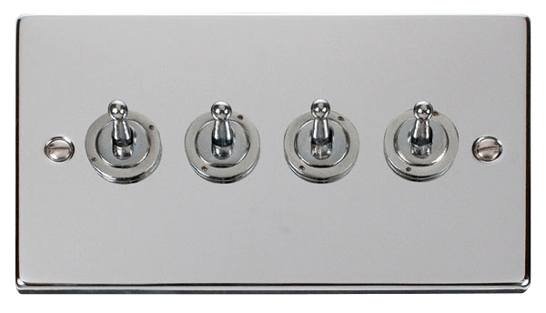 Click Deco 10AX 4 Gang 2 Way Toggle Switch VPxx424