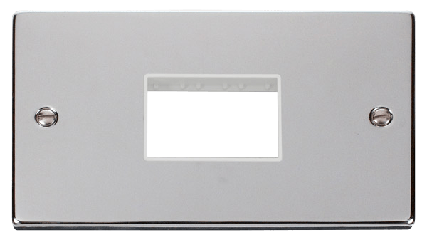 Click Deco MiniGrid 2 Gang Plate Triple Aperture White Inserts VPxx432WH