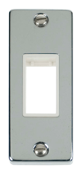 Click Deco MiniGrid 1 Gang Architrave Plate Single Aperture White Inserts VPxx471WH