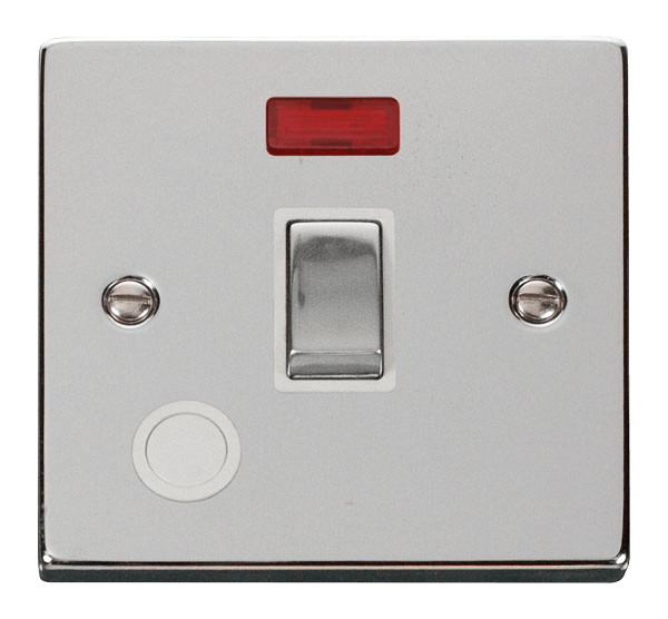 Click Deco 20A DP Switch with Neon & Flex Outlet White Inserts VPxx523WH