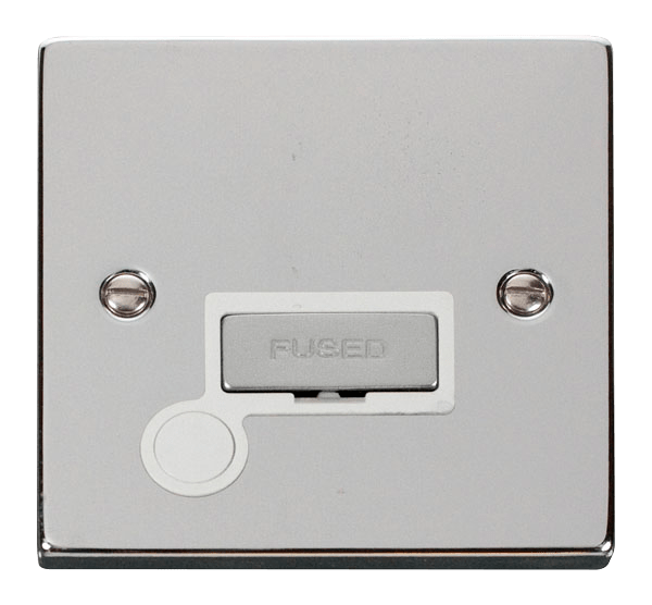 Click Deco 13A Fused Spur Connection Unit with Flex Outlet White Inserts VPxx550WH