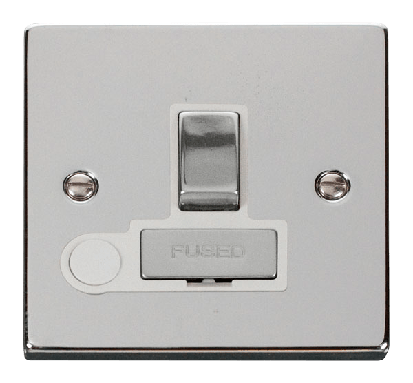 Click Deco 13A Switched Fused Spur Connection Unit with Flex Outlet White Inserts VPxx551WH
