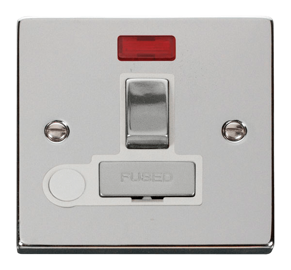 Click Deco 13A Switched Fused Spur Connection Unit with Neon & Flex Outlet White Inserts VPxx552WH