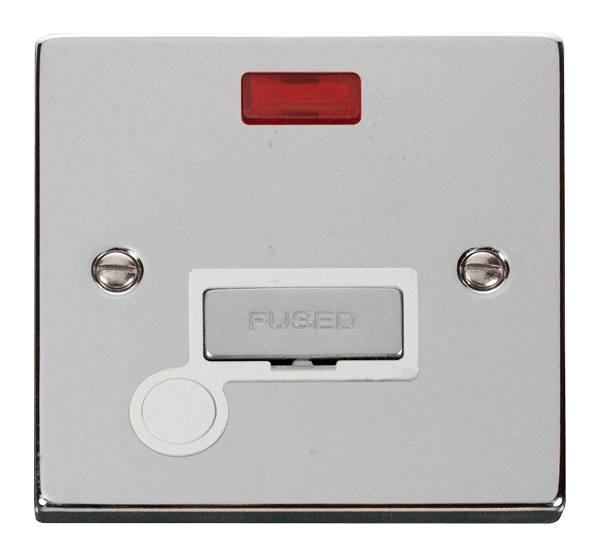 Click Deco 13A Fused Spur Connection Unit with Neon & Flex Outlet White Inserts VPxx553WH