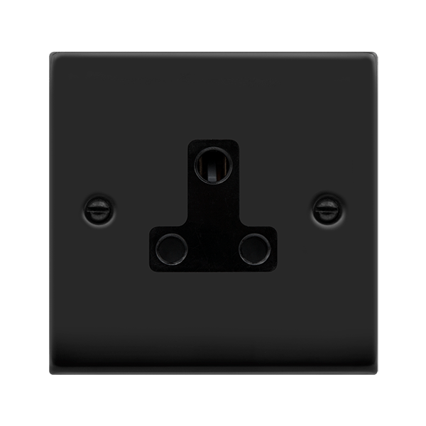 Click Deco 5A Round Pin Socket Black Inserts VPxx038BK