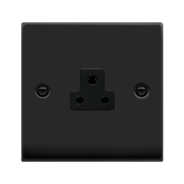 Click Deco 2A Round Pin Socket Black Inserts VPxx039BK