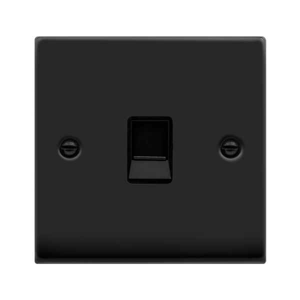 Click Deco Single RJ11 Socket Outlet Black Inserts VPxx115BK