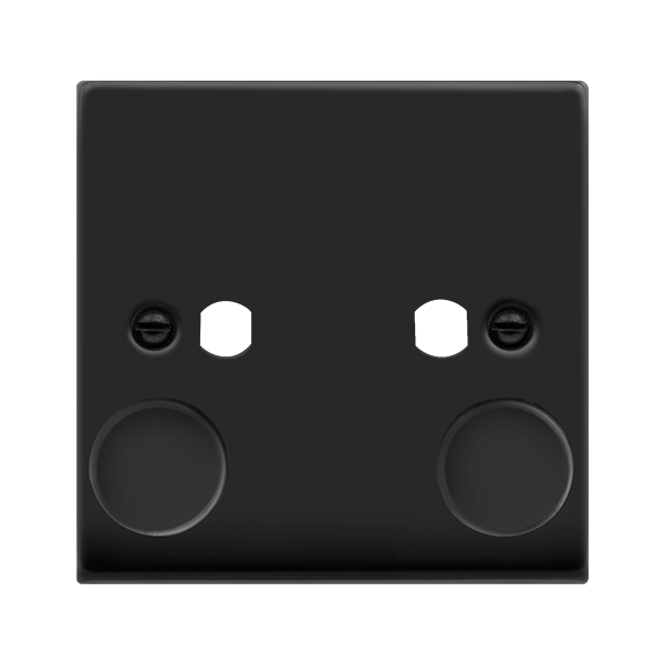 Click Deco 2 Gang Unfurnished Dimmer Plate & Knobs VPxx152PL